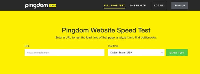 Pingdom-website-speed-test-tool