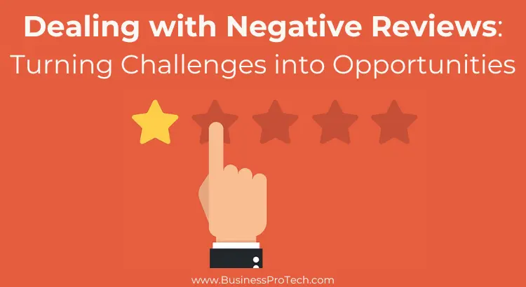 how to deal with negative reviews
