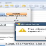Type Mismatch in Expression Error in MS Access